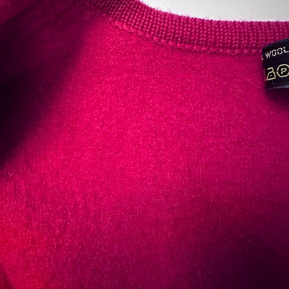 Vtg Embroidered Wool Lady Jacket Cardigan Christmas Sweater sz M - Picture 13 of 13